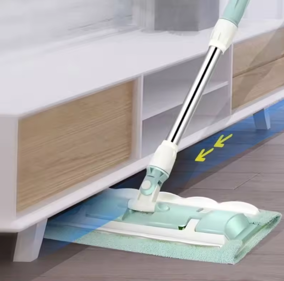 Clean Easy Mop™ - Mocio piatto in acciaio inox con 3 panni riutilizzabili